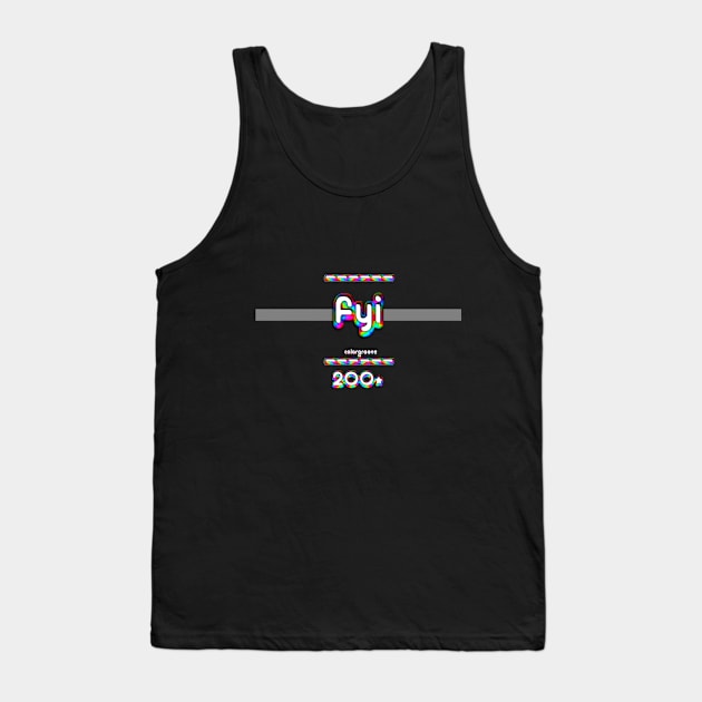 FYI 2000 ColorGroove Retro-Rainbow-Tube nostalgia (wf) Tank Top by Blackout Design